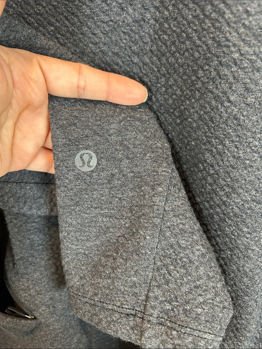 Lululemon At Ease Half -Zip Pullover Sweatshirt in Dark Charcoal size L - Picture 7 of 7